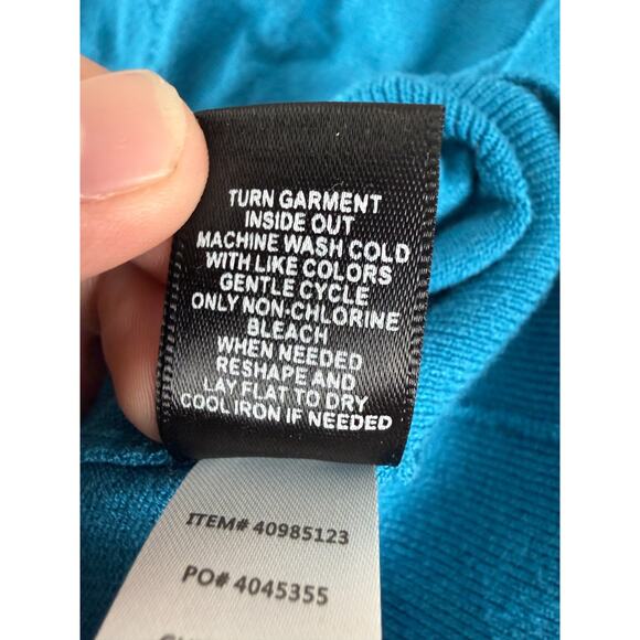 Torrid Plus Sz 2X Minimalist Turtleneck Stretch Sweater Blue Long Sleeve Casual - Picture 7 of 8